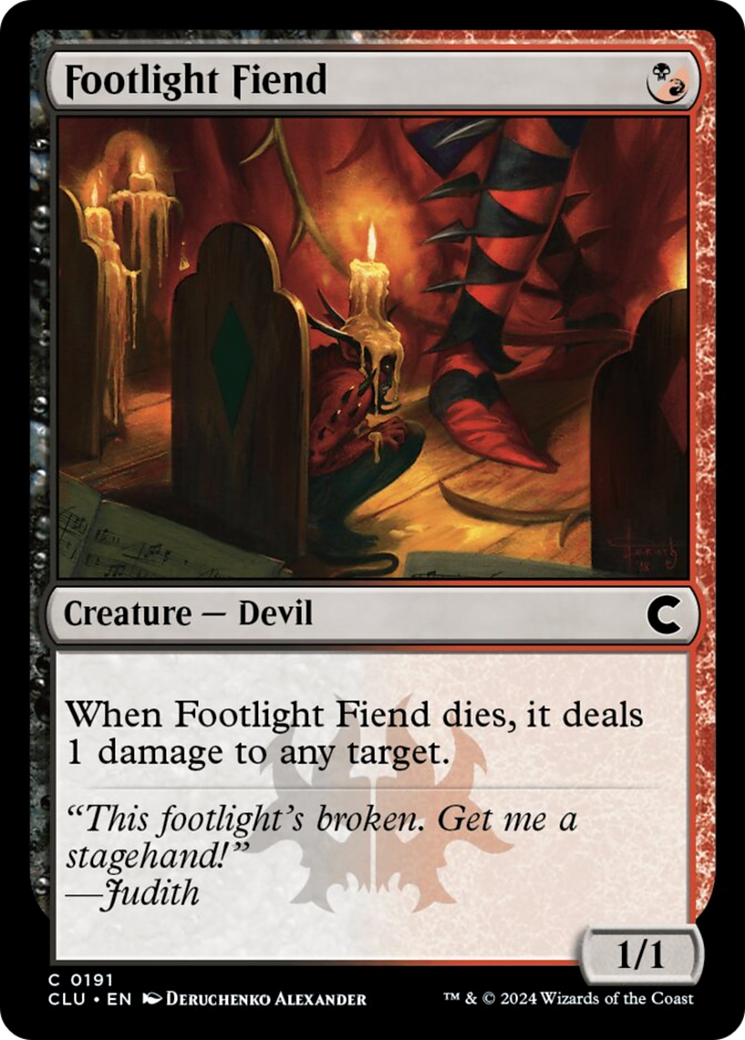 Footlight Fiend [Ravnica: Clue Edition] | PLUS EV GAMES 