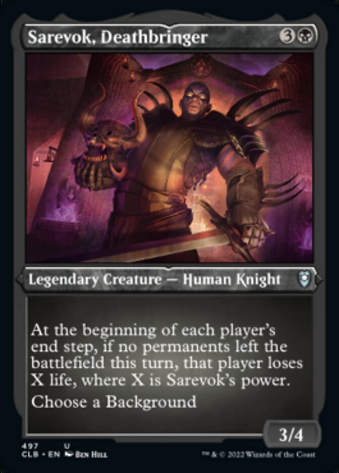 Sarevok, Deathbringer (Foil Etched) [Commander Legends: Battle for Baldur's Gate] | PLUS EV GAMES 