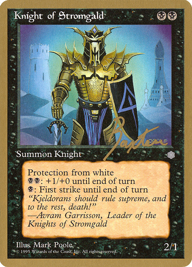 Knight of Stromgald (George Baxter) [Pro Tour Collector Set] | PLUS EV GAMES 