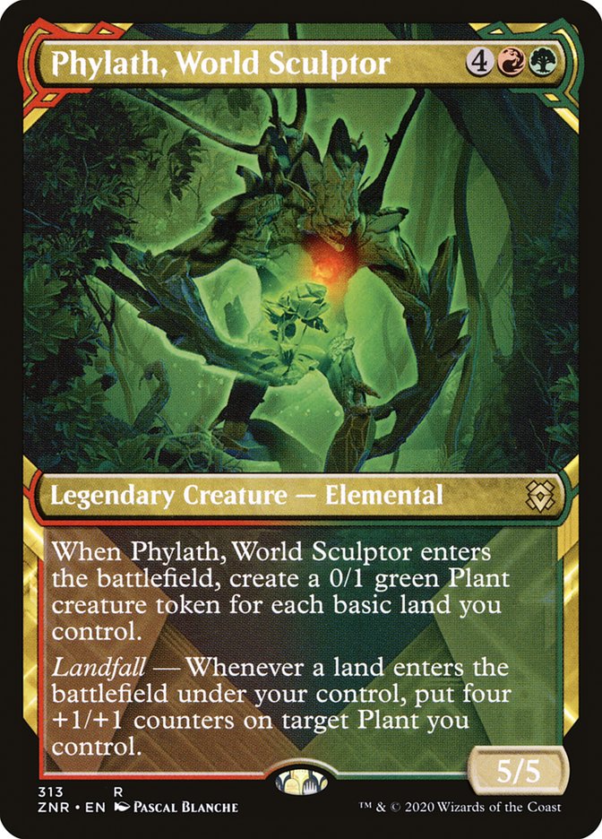 Phylath, World Sculptor (Showcase) [Zendikar Rising Extended Art] | PLUS EV GAMES 