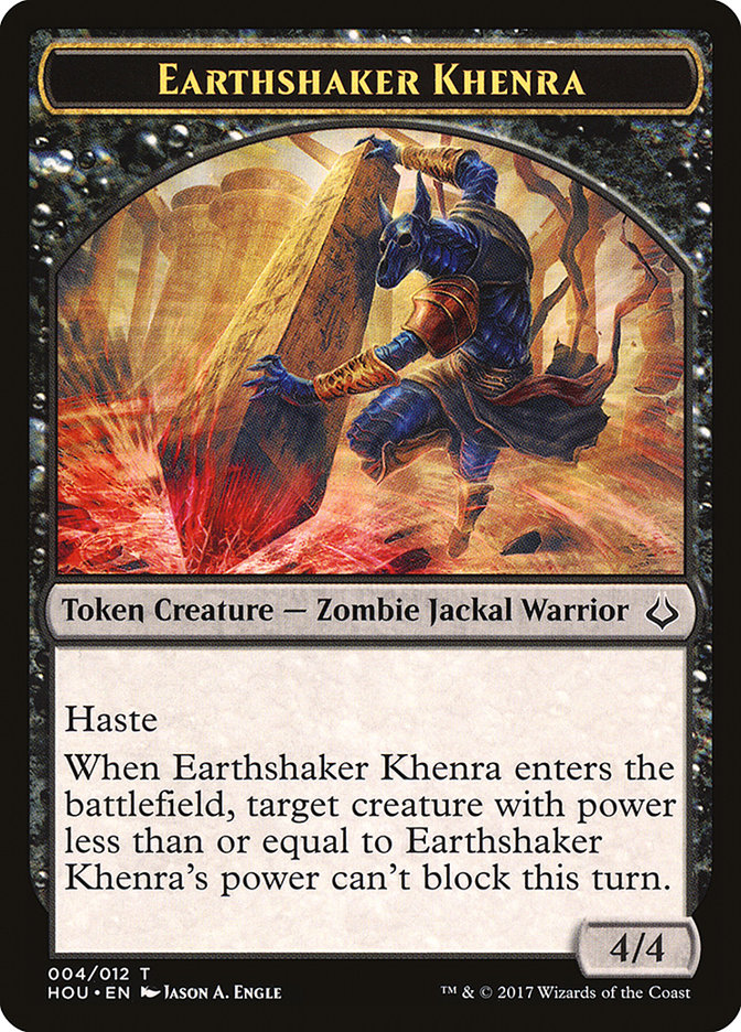 Earthshaker Khenra [Hour of Devastation Tokens] | PLUS EV GAMES 