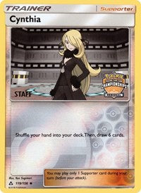 Cynthia (119/156) (Staff Regional Championship Promo) [Sun & Moon: Ultra Prism] | PLUS EV GAMES 