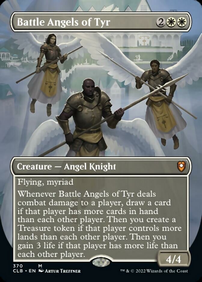 Battle Angels of Tyr (Borderless Alternate Art) [Commander Legends: Battle for Baldur's Gate] | PLUS EV GAMES 