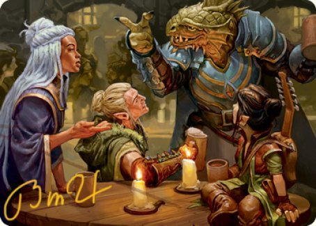 You Meet in a Tavern Art Card (Gold-Stamped Signature) [Dungeons & Dragons: Adventures in the Forgotten Realms Art Series] | PLUS EV GAMES 