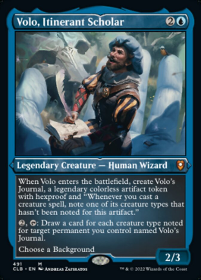 Volo, Itinerant Scholar (Foil Etched) [Commander Legends: Battle for Baldur's Gate] | PLUS EV GAMES 