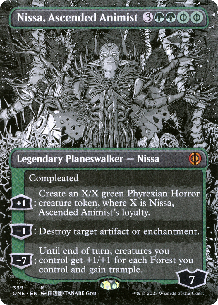 Nissa, Ascended Animist (Borderless Manga) [Phyrexia: All Will Be One] | PLUS EV GAMES 