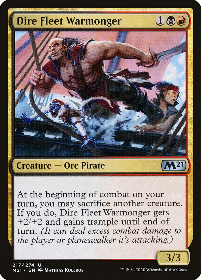 Dire Fleet Warmonger [Core Set 2021] | PLUS EV GAMES 