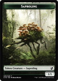 Saproling // Morph Double-sided Token [Commander 2019 Tokens] | PLUS EV GAMES 