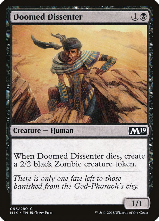 Doomed Dissenter [Core Set 2019] | PLUS EV GAMES 