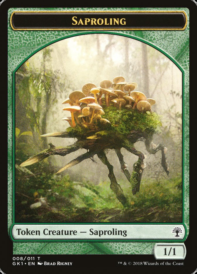 Saproling // Elf Knight [Guilds of Ravnica Guild Kit Tokens]