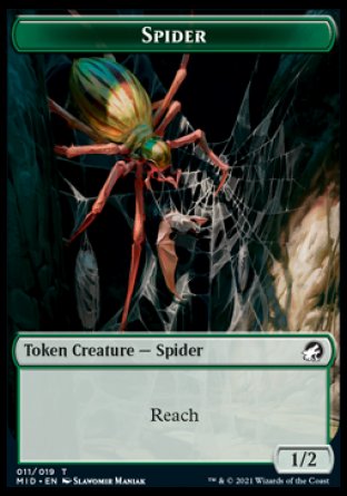 Spider Token [Innistrad: Midnight Hunt Tokens] | PLUS EV GAMES 