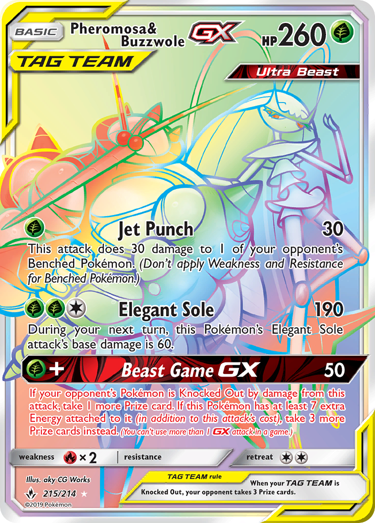 Pheromosa & Buzzwole GX (215/214) [Sun & Moon: Unbroken Bonds] | PLUS EV GAMES 