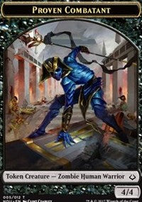 Proven Combatant // Cat Double-sided Token [Hour of Devastation Tokens] | PLUS EV GAMES 