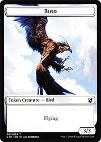 Bird (002) // Sculpture Double-sided Token [Commander 2019 Tokens] | PLUS EV GAMES 