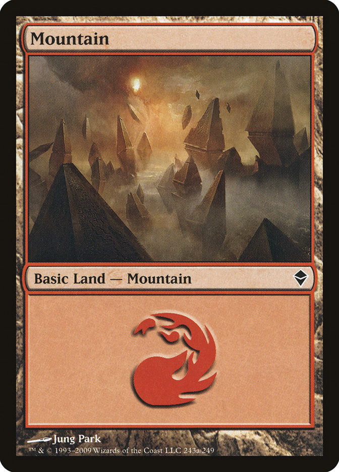 Mountain (243a) [Zendikar] | PLUS EV GAMES 