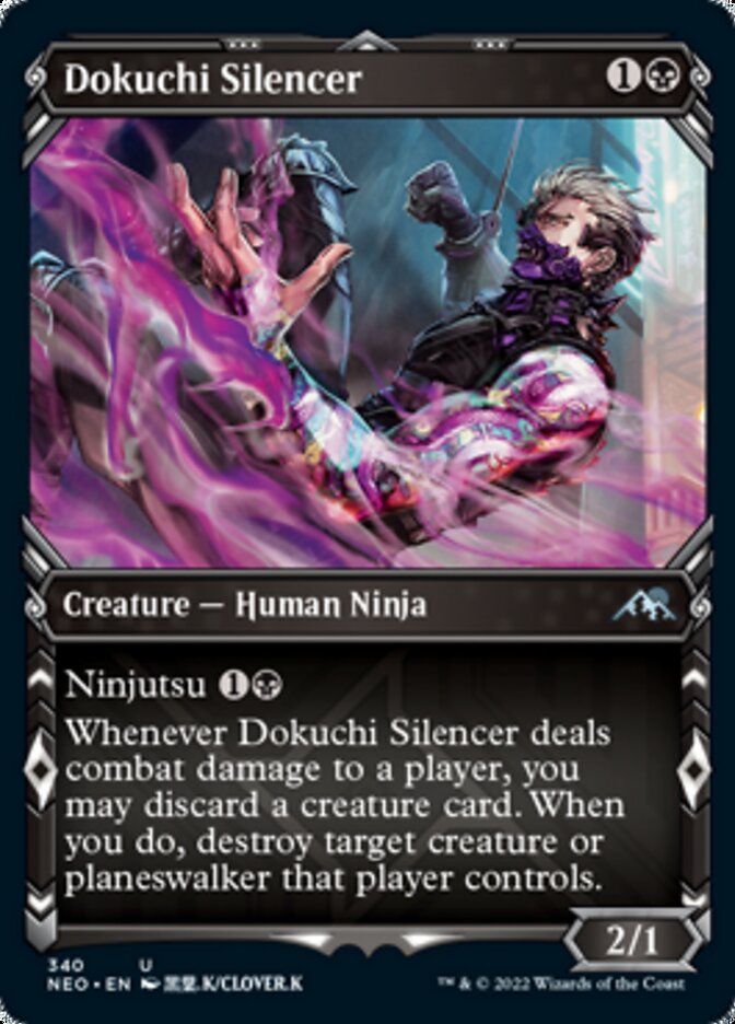 Dokuchi Silencer (Showcase Ninja) [Kamigawa: Neon Dynasty] | PLUS EV GAMES 