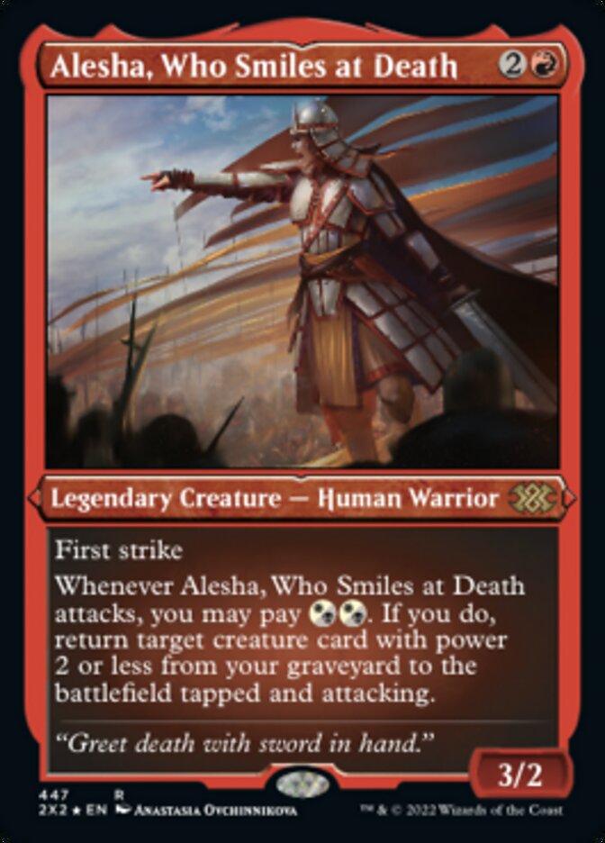Alesha, Who Smiles at Death (Foil Etched) [Double Masters 2022] | PLUS EV GAMES 