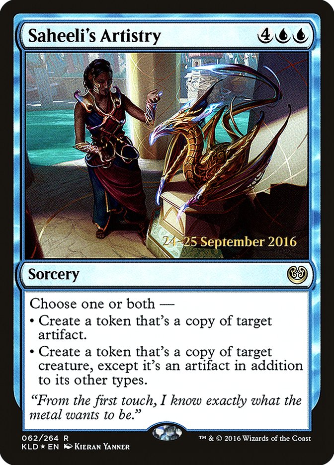 Saheeli's Artistry  [Kaladesh Prerelease Promos] | PLUS EV GAMES 