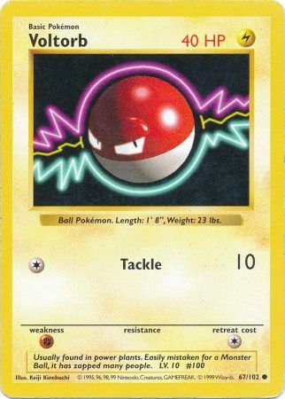 Voltorb (67/102) [Base Set (Shadowless)] | PLUS EV GAMES 