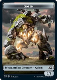 Golem // Elf Warrior Double-sided Token [Double Masters Tokens] | PLUS EV GAMES 