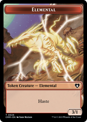 Human Soldier // Elemental (0025) Double-Sided Token [Commander Masters Tokens] | PLUS EV GAMES 