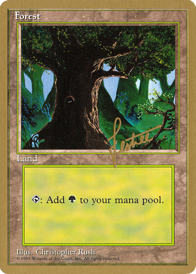 Forest (bl377) (Bertrand Lestree) [Pro Tour Collector Set] | PLUS EV GAMES 