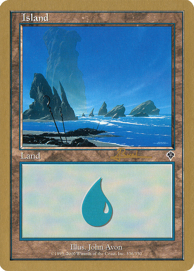 Island (ar336) (Antoine Ruel) [World Championship Decks 2001] | PLUS EV GAMES 