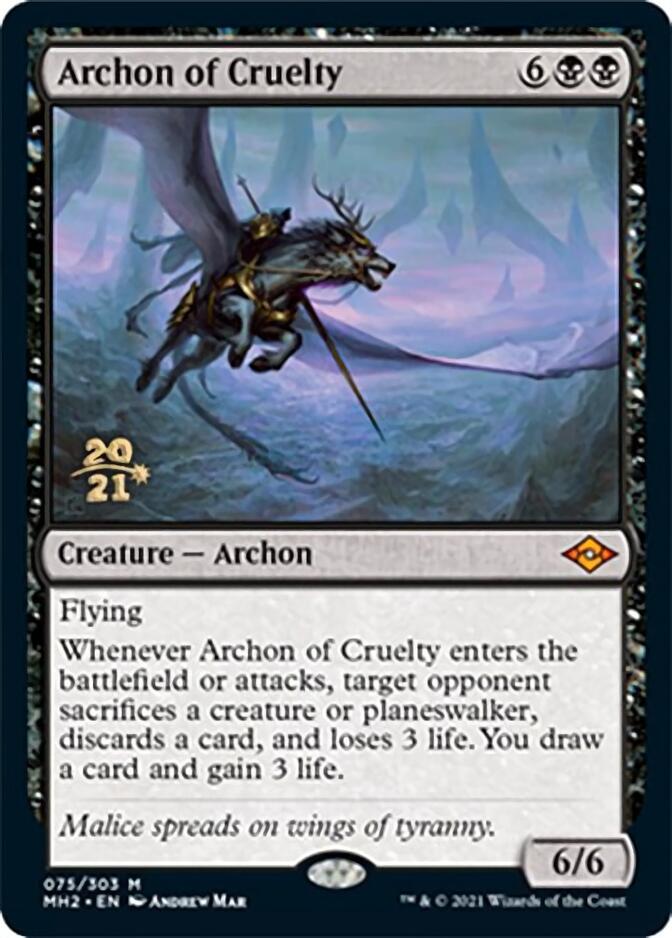 Archon of Cruelty [Modern Horizons 2 Prerelease Promos] | PLUS EV GAMES 