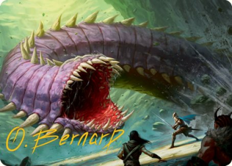 Purple Worm Art Card (Gold-Stamped Signature) [Dungeons & Dragons: Adventures in the Forgotten Realms Art Series] | PLUS EV GAMES 