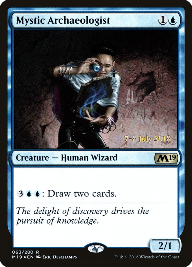 Mystic Archaeologist  [Core Set 2019 Prerelease Promos] | PLUS EV GAMES 