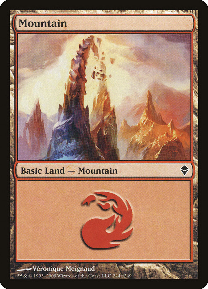 Mountain (244a) [Zendikar] | PLUS EV GAMES 