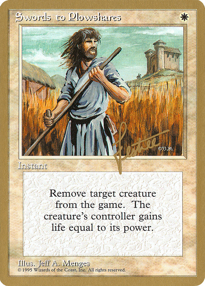 Swords to Plowshares (Bertrand Lestree) [Pro Tour Collector Set] | PLUS EV GAMES 