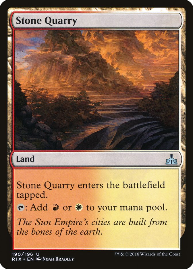 Stone Quarry [Rivals of Ixalan] | PLUS EV GAMES 