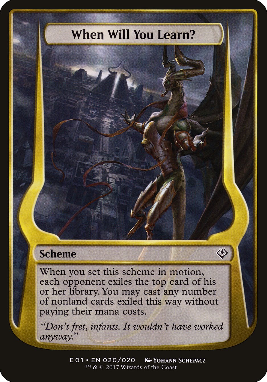 When Will You Learn? (Schemes) [Archenemy: Nicol Bolas Schemes] | PLUS EV GAMES 