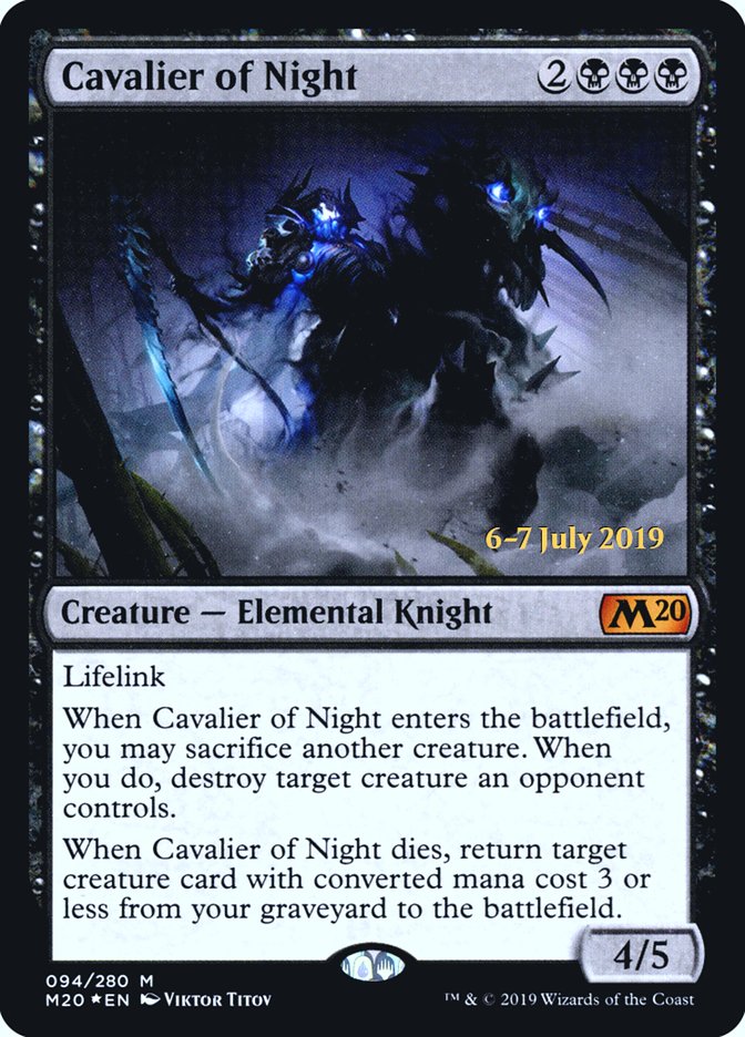 Cavalier of Night  [Core Set 2020 Prerelease Promos] | PLUS EV GAMES 