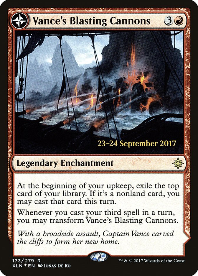 Vance's Blasting Cannons // Spitfire Bastion  [Ixalan Prerelease Promos] | PLUS EV GAMES 