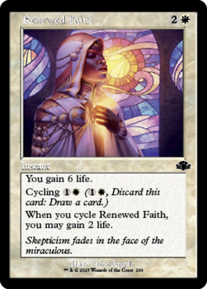 Renewed Faith (Retro) [Dominaria Remastered] | PLUS EV GAMES 