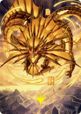 Ao, the Dawn Sky 2 Art Card (Gold-Stamped Signature) [Kamigawa: Neon Dynasty Art Series] | PLUS EV GAMES 