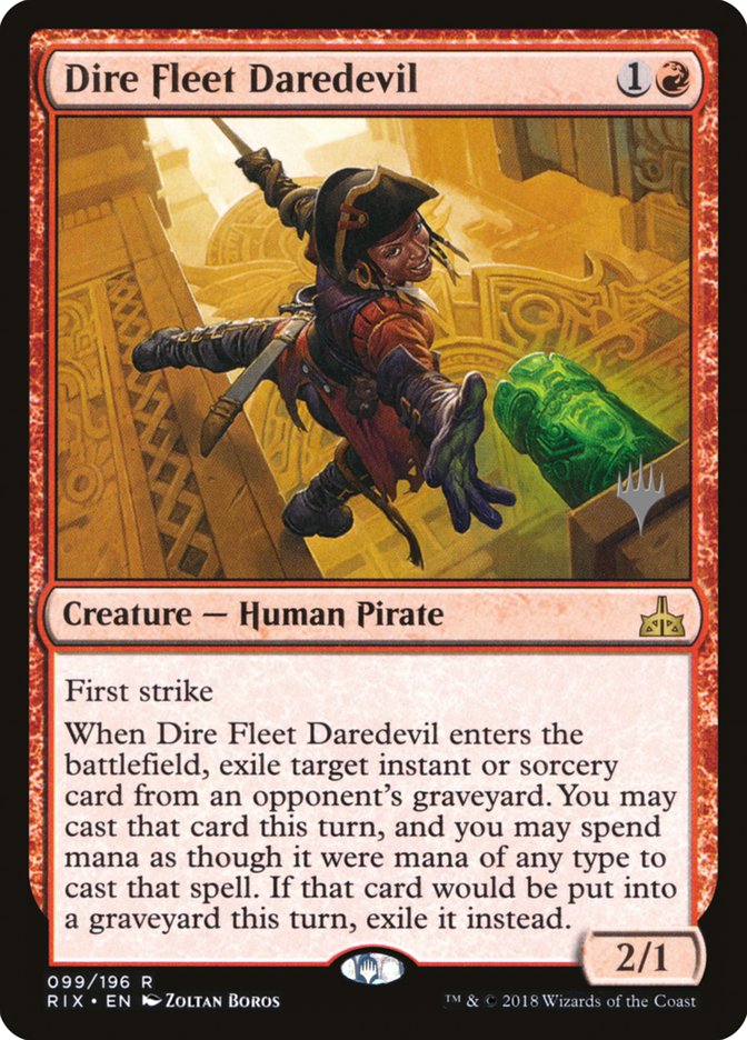 Dire Fleet Daredevil (Promo Pack) [Rivals of Ixalan Promos] | PLUS EV GAMES 