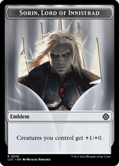Emblem - Sorin, Lord of Innistrad // Vampire (0004) Double-Sided Token [The Lost Caverns of Ixalan Commander Tokens] | PLUS EV GAMES 