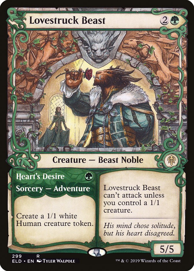 Lovestruck Beast // Heart's Desire (Showcase) [Throne of Eldraine] | PLUS EV GAMES 