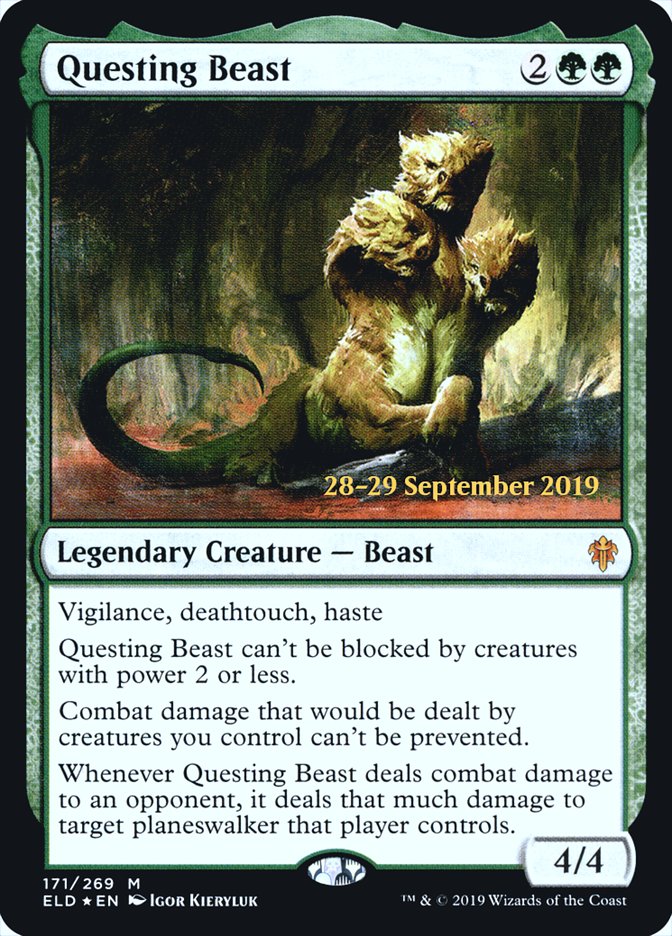 Questing Beast  [Throne of Eldraine Prerelease Promos] | PLUS EV GAMES 