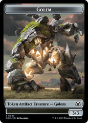 Golem // Clue Double-Sided Token [March of the Machine Commander Tokens] | PLUS EV GAMES 