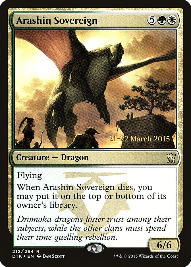Arashin Sovereign  [Dragons of Tarkir Prerelease Promos] | PLUS EV GAMES 