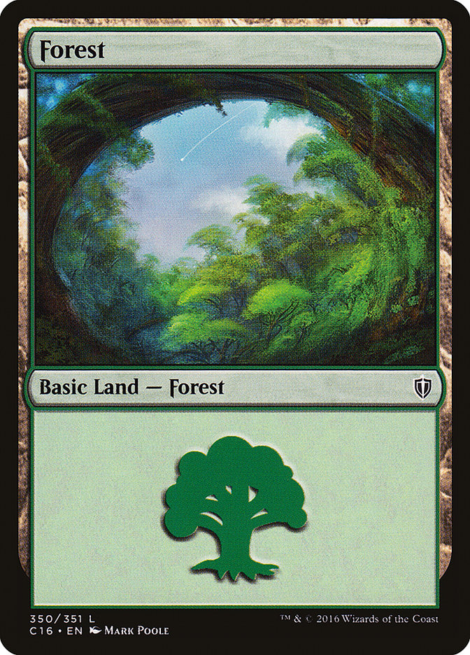 Forest (350) [Commander 2016] | PLUS EV GAMES 