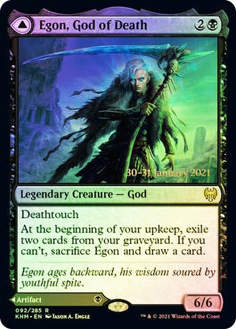 Egon, God of Death // Throne of Death  [Kaldheim Prerelease Promos] | PLUS EV GAMES 