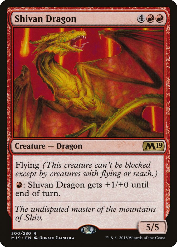 Shivan Dragon [Core Set 2019] | PLUS EV GAMES 