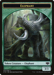 Elephant // Elf Warrior Double-sided Token [Commander 2014 Tokens] | PLUS EV GAMES 