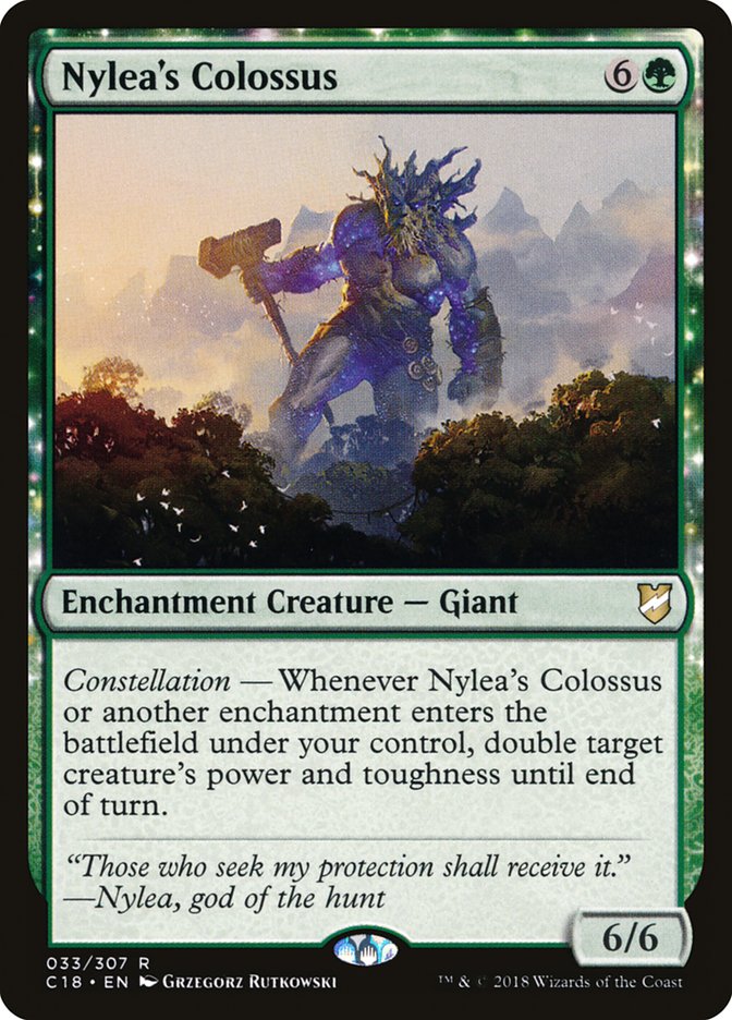 Nylea's Colossus [Commander 2018] | PLUS EV GAMES 