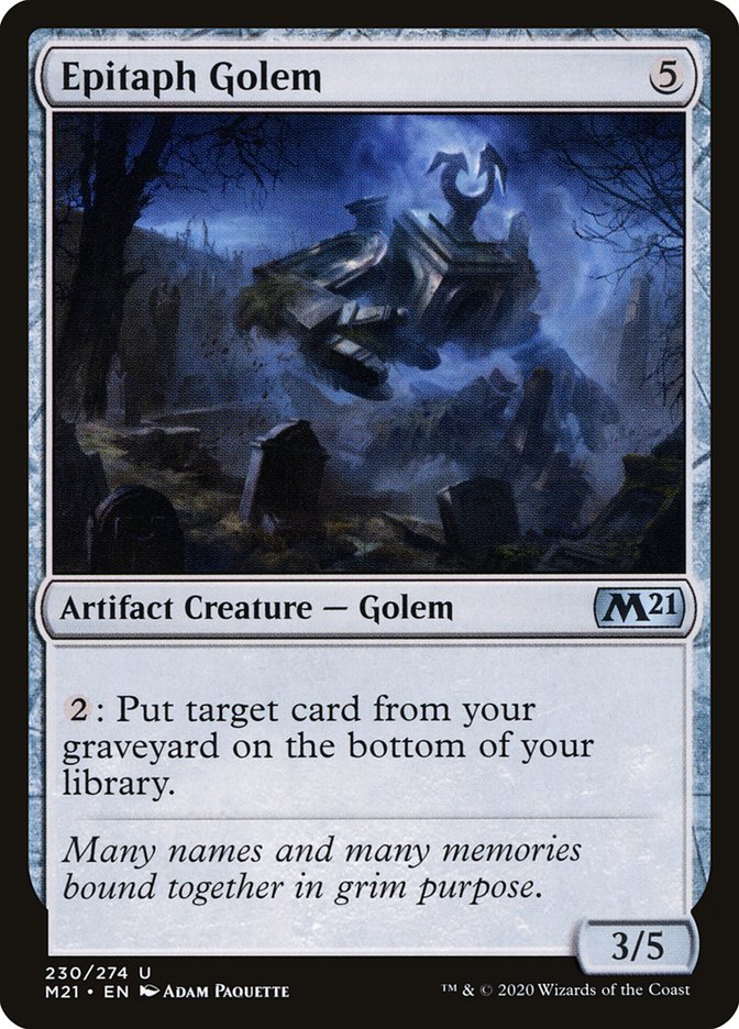 Epitaph Golem [Core Set 2021] | PLUS EV GAMES 